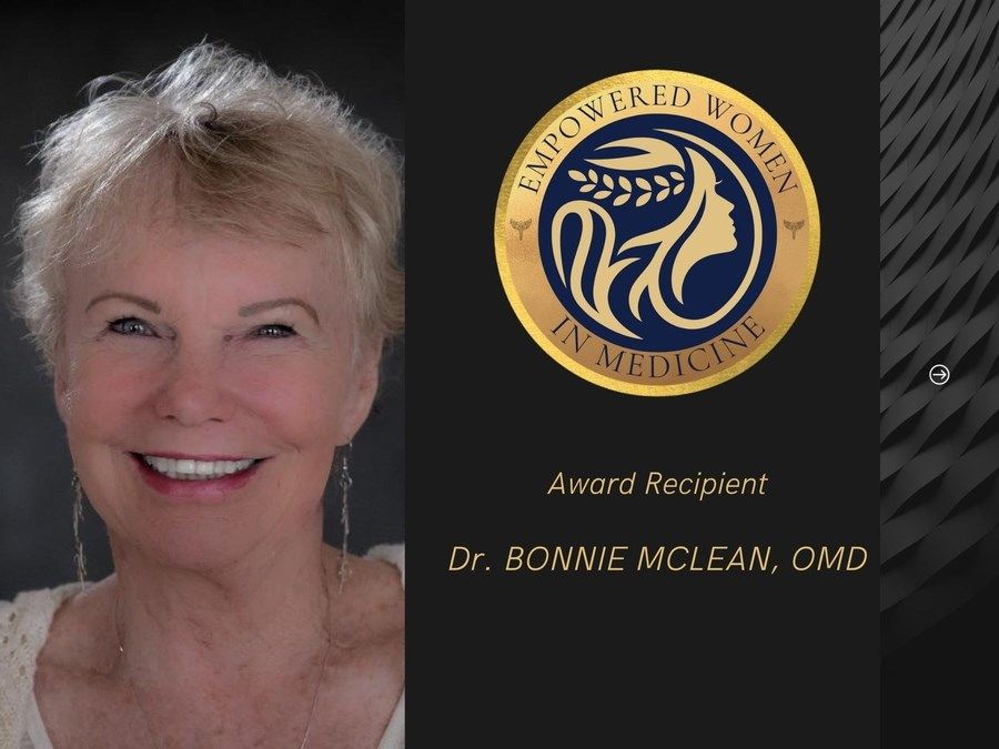 Dr. Bonnie McLean, O.M.D., is the Recipient of the Empowered Women in