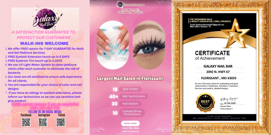 Galaxy Nail Bar in Florissant, MO Offers Luxurious Nail and Beauty Services at Affordable Prices