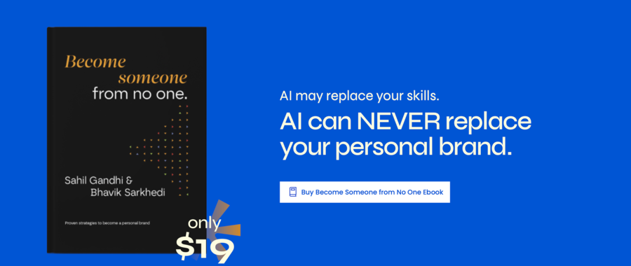 Bhavik Sarkhedi and Sahil Gandhi Release eBook "Become Someone from No One" on Building Personal Branding and Professional Identity
