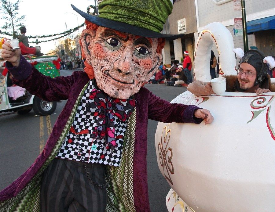 California's Most Festive Whimsical Holiday Event: The Mad Hatter Holiday Festival, Parade & Tree Lighting in Vallejo's Historic Downtown that is Recreated as a Wonderland of Magic & Enchantment