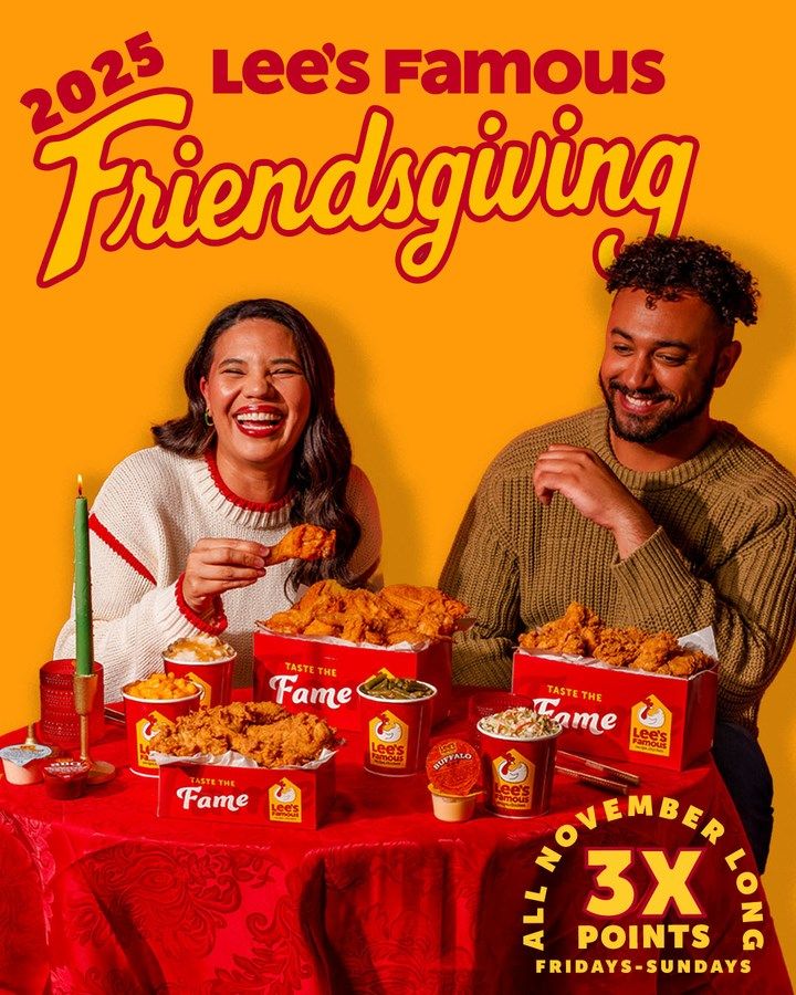 LEE'S FAMOUS RECIPE® CHICKEN CELEBRATES THE HOLIDAYS WITH FAMOUS FRIENDSGIVING